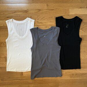 A New Day Scoop Neck Ribbed Tank Top Bundle